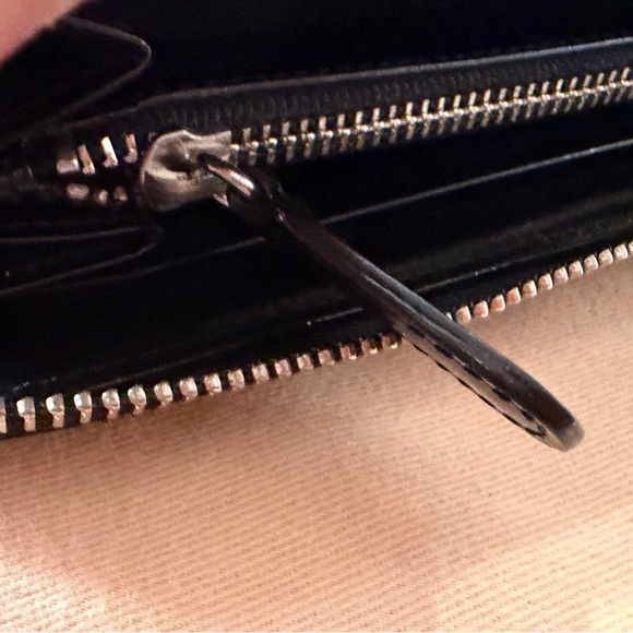 Anya Hindmarch London Black Leather Zip Around Wallet 7.5” Continental Designer main image 8